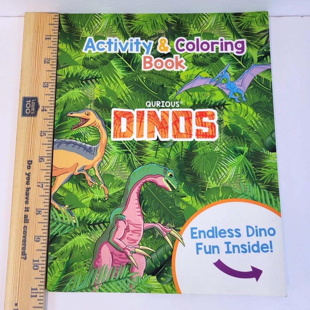 Qurious Dinos Activity & Coloring Book Dinosaur Jungle Paperback